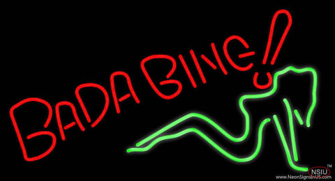 Bada Bing Girl Real Neon Glass Tube Neon Sign 