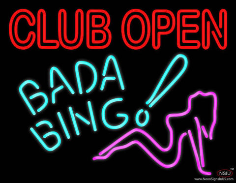 Club Open Bada Bing Real Neon Glass Tube Neon Sign 
