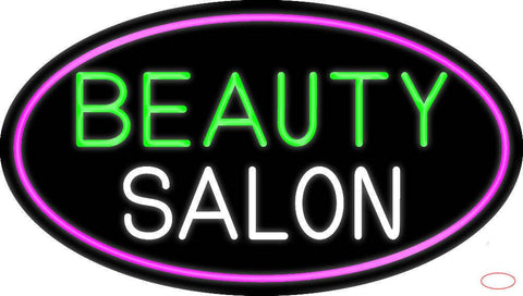 Green Cursive Beauty Block Salon Real Neon Glass Tube Neon Sign