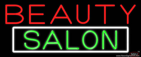 Green Cursive Beauty Block Salon Real Neon Glass Tube Neon Sign