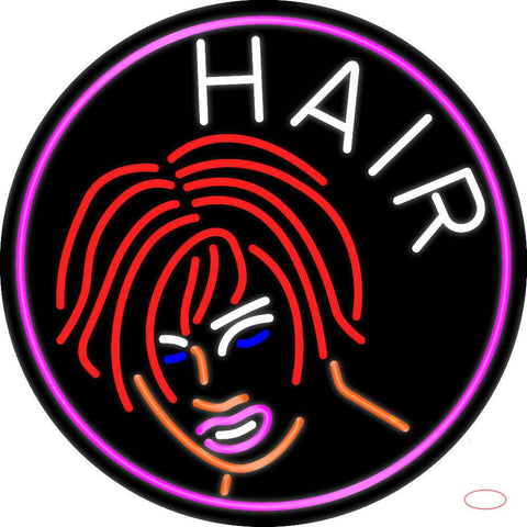 Hair Girl Logo Real Neon Glass Tube Neon Sign