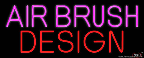 Pink Airbrush Design Real Neon Glass Tube Neon Sign 