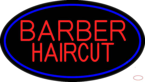 Red Barber Haircuts Real Neon Glass Tube Neon Sign