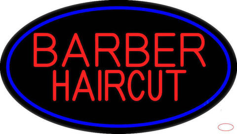 Red Barber Haircuts Real Neon Glass Tube Neon Sign 