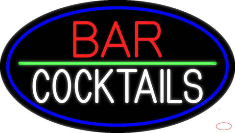 Red Bar Cocktail Real Neon Glass Tube Neon Sign 