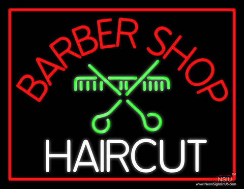 Barbershop Haircut Real Neon Glass Tube Neon Sign