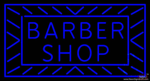 Blue Barber Shop Real Neon Glass Tube Neon Sign