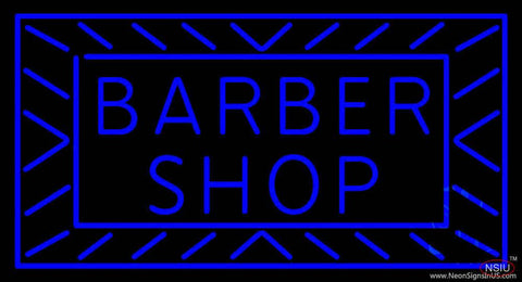 Blue Barber Shop Real Neon Glass Tube Neon Sign 