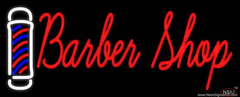 Cursive Red Barber Shop Real Neon Glass Tube Neon Sign