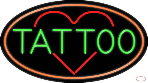 Tattoo Heart Real Neon Glass Tube Neon Sign 