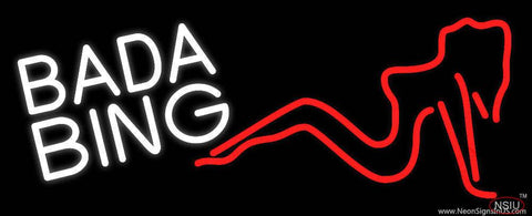 White Bada Bing Girl Real Neon Glass Tube Neon Sign