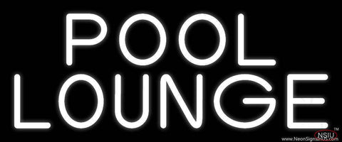 White Pool Lounge Real Neon Glass Tube Neon Sign