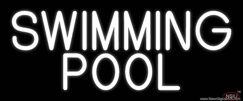 White Swimming Pool Real Neon Glass Tube Neon Sign 