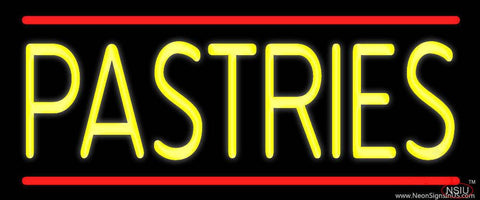 Yellow Pastries Real Neon Glass Tube Neon Sign