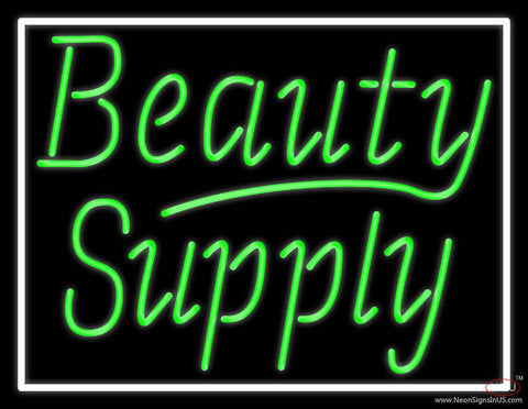 Green Beauty Supply Real Neon Glass Tube Neon Sign