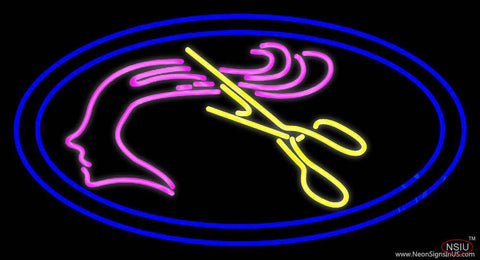 Haircut Logo Real Neon Glass Tube Neon Sign