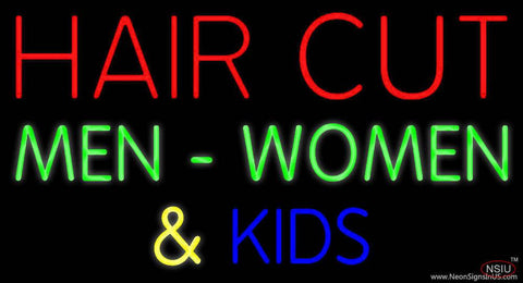 Haircut Men Women And Kids Real Neon Glass Tube Neon Sign