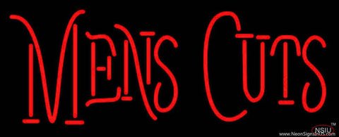 Mens Cuts Real Neon Glass Tube Neon Sign 