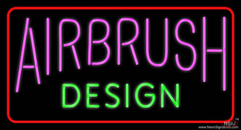 Pink Airbrush Design Real Neon Glass Tube Neon Sign 