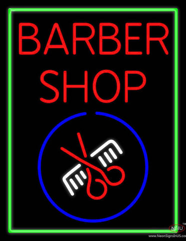 Red Barber Shop Real Neon Glass Tube Neon Sign
