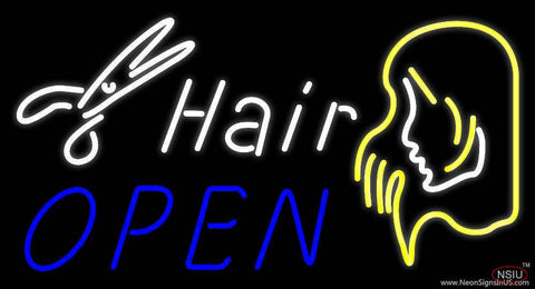 Hair Open Real Neon Glass Tube Neon Sign