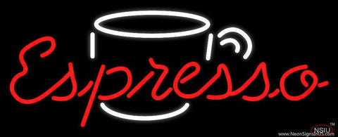 Espresso Coffee Cap Real Neon Glass Tube Neon Sign