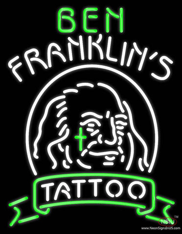 Ben Franklins Tattoo Real Neon Glass Tube Neon Sign