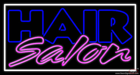 Double Stroke Hair Salon Real Neon Glass Tube Neon Sign