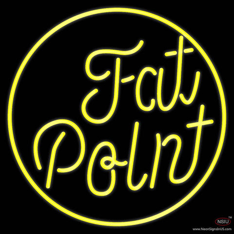 Yellow Fat Point Real Neon Glass Tube Neon Sign