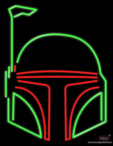 Boba Fett Helmet Star Wars Real Neon Glass Tube Neon Sign