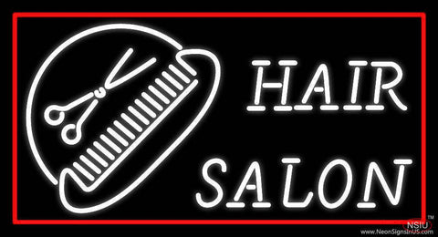 Hair Salon With Scissor And Comb Real Neon Glass Tube Neon Sign 