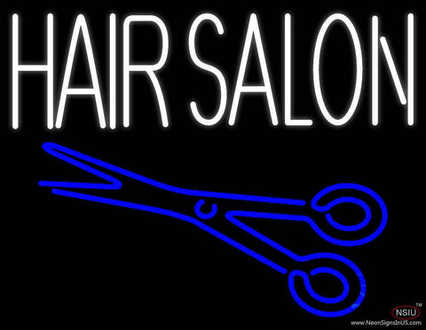 Hair Salon With Scissor Real Neon Glass Tube Neon Sign 