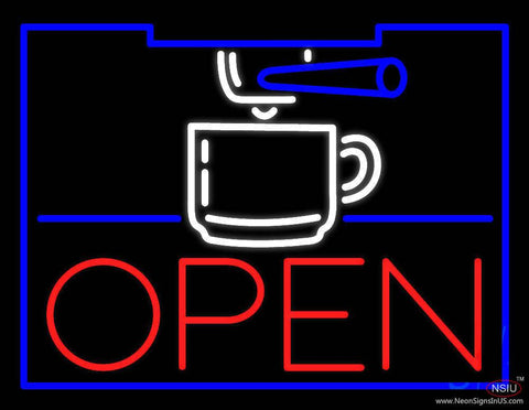 Espresso Machine Open Real Neon Glass Tube Neon Sign 