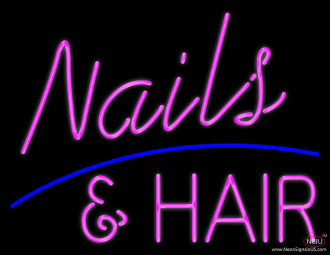 Nails And Hair Real Neon Glass Tube Neon Sign