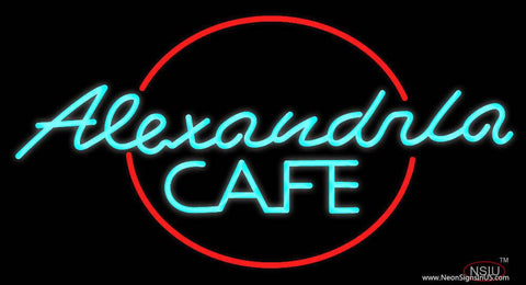 Alexandra Cafe Real Neon Glass Tube Neon Sign 