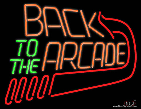 Back To The Arcade Real Neon Glass Tube Neon Sign