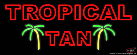 Red Tropical Tan Real Neon Glass Tube Neon Sign