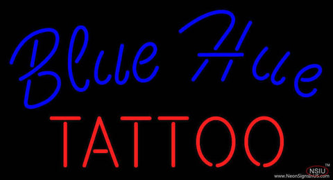 Blue Hue Tattoo Real Neon Glass Tube Neon Sign