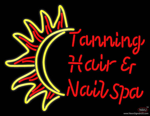 Tanning Hair And Spa Real Neon Glass Tube Neon Sign