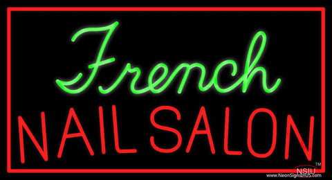 French Nail Salon Real Neon Glass Tube Neon Sign 