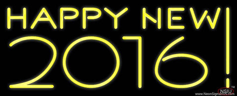 Happy New Year  Real Neon Glass Tube Neon Sign 