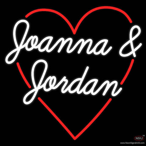 Joanna And Jordan Real Neon Glass Tube Neon Sign