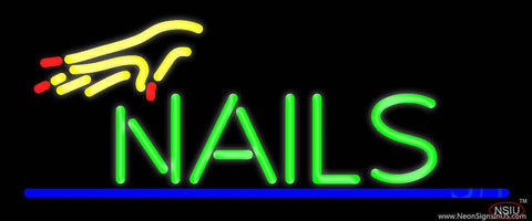 Nails Hand Real Neon Glass Tube Neon Sign 
