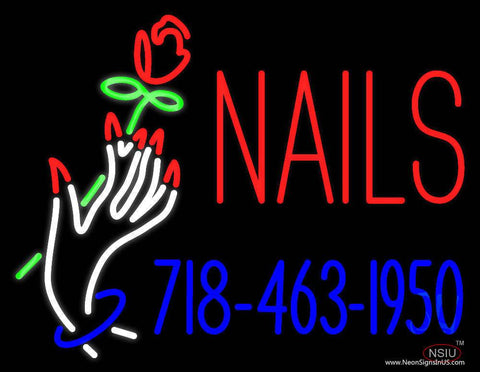 Nails Real Neon Glass Tube Neon Sign 