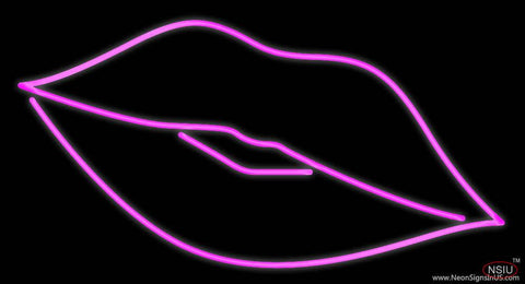 Pink Lips Real Neon Glass Tube Neon Sign 