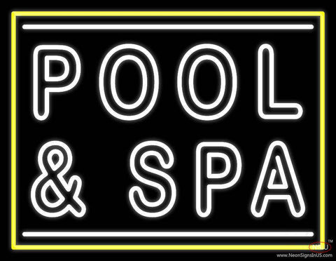 White Pool And Spa Real Neon Glass Tube Neon Sign