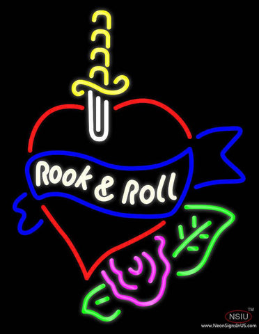 Rook And Roll Real Neon Glass Tube Neon Sign 
