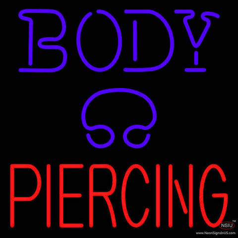 Purple Body Piercing Real Neon Glass Tube Neon Sign