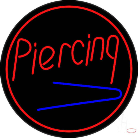 Round Piercing Real Neon Glass Tube Neon Sign 