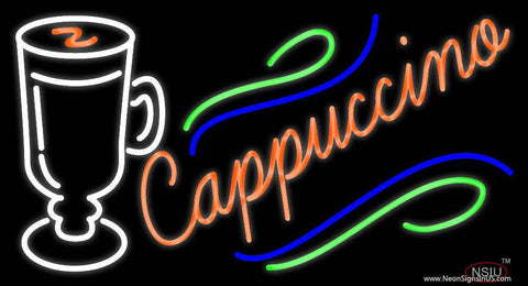 Cappuccino Cup Real Neon Glass Tube Neon Sign 